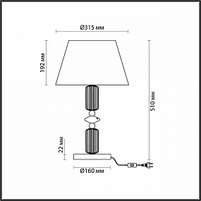Настольная лампа Odeon Light CANDY 4861/1TC