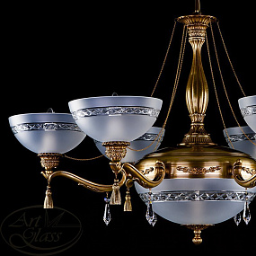 Люстра подвесная ARTGLASS GOLDIE VI. LIGHT PATINA