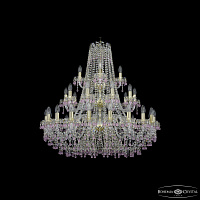 Большая хрустальная люстра Bohemia IVELE Crystal 1410/20+10+5/360/3d G V7010