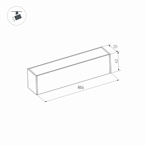 Светильник для магнитных треков Arlight MAG-FLAT-45-L805-24W Warm3000 (WH, 100 deg, 24V)