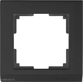 Рамка на 1 пост (черный) Werkel WL04-Frame-01-black