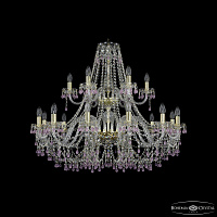 Большая хрустальная люстра Bohemia IVELE Crystal 1410/12+6/360/2d G V7010