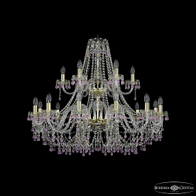 Большая хрустальная люстра Bohemia IVELE Crystal 1410/12+6/360/2d G V7010