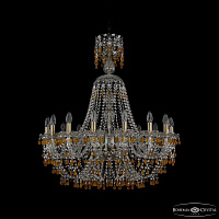 Большая хрустальная люстра Bohemia IVELE Crystal 1410/16/300/XL-95 Pa V1003