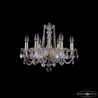 Хрустальная подвесная люстра Bohemia IVELE Crystal 1402/6/160/G/Leafs