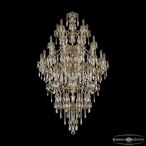 Большая хрустальная люстра Bohemia Ivele Crystal Verona 72101/8+8+16+8+8/360/5d B GB