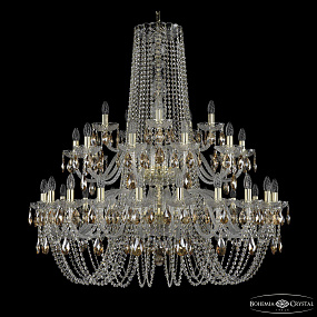 Большая хрустальная люстра Bohemia IVELE Crystal 1402/20+10+5/400/2d G K721