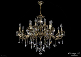 Литая подвесная люстра с хрусталем Bohemia IVELE Crystal 1703/16/320/B/GB
