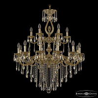 Большая хрустальная люстра Bohemia Ivele Crystal Verona 72401/12+6/300/2d B G FA2B
