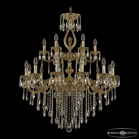 Большая хрустальная люстра Bohemia Ivele Crystal Verona 72401/12+6/300/2d B G FA2B