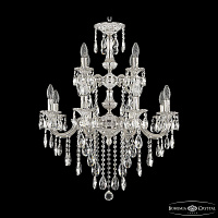 Подвесная хрустальная люстра Bohemia Ivele Crystal Verona 72101/8+4/210/2d B NW
