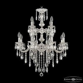 Подвесная хрустальная люстра Bohemia Ivele Crystal Verona 72101/8+4/210/2d B NW