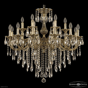 Большая хрустальная люстра Bohemia Ivele Crystal Florence 71101/12+6/300 B GB