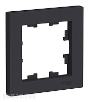 Рамка 1 пост Schneider Electric ATLASDESIGN ATN001001, карбон