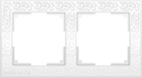 Рамка на 2 поста (белый) Werkel WL05-Frame-02-white