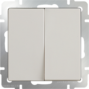 Выключатель двухклавишный (слоновая кость) Werkel WL03-SW-2G-ivory