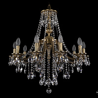 Литая подвесная люстра с хрусталем Bohemia IVELE Crystal 1771/10/220/B/FP