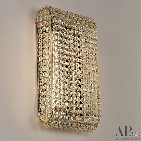 Бра хрустальное светодиодное APL LED Rimini S500.B2.20-35.A.3000.Gold
