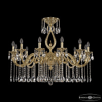 Большая хрустальная люстра Bohemia Ivele Crystal Florence 71401/12/360 A G FS2B