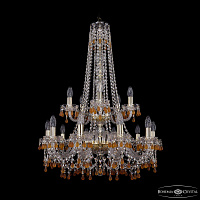 Хрустальная подвесная люстра Bohemia IVELE Crystal 1410/10+5/240/h-91/2d G V1003