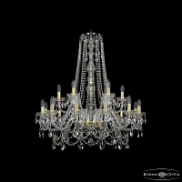 Большая хрустальная люстра Bohemia IVELE Crystal 1411/12+6/300/h-94 G