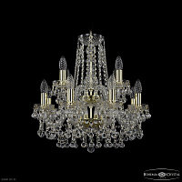 Хрустальная подвесная люстра Bohemia IVELE Crystal 1409/8+4/160/2d G