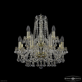 Хрустальная подвесная люстра Bohemia IVELE Crystal 1409/8+4/160/2d G