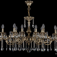Литая подвесная люстра с хрусталем Bohemia IVELE Crystal 1703/18/320+210/A/GB