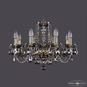 Хрустальная подвесная люстра Bohemia IVELE Crystal 1402/8/195/G/M731