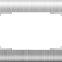 Рамка для двойной розетки (серебряный) Werkel WL12-Frame-01-DBL