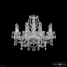 Хрустальная подвесная люстра Bohemia IVELE Crystal 1411/8/195 Ni