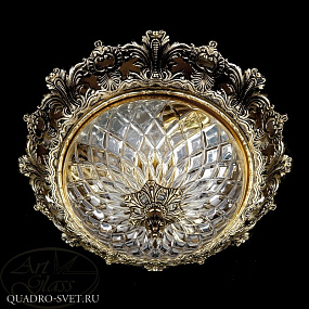 Люстра потолочная ARTGLASS CHARLIZE DIA 390 BRASS ANTIQUE