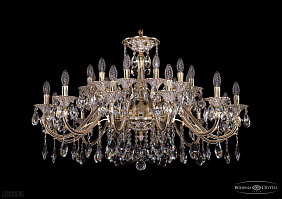 Литая подвесная люстра с хрусталем Bohemia IVELE Crystal 1703/24/360/A/GW