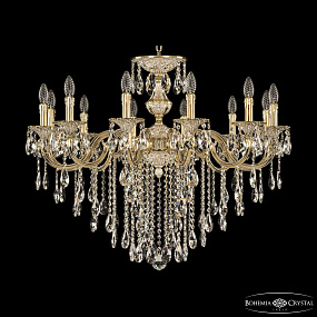 Подвесная хрустальная люстра Bohemia Ivele Crystal Verona 72201/12/300 B GW