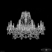 Большая хрустальная люстра Bohemia IVELE Crystal 1411/10/300 Ni