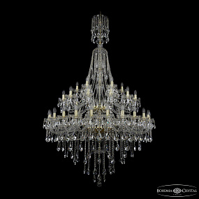 Большая хрустальная люстра Bohemia IVELE Crystal 1415/24+12+6/460/XL-213/2d G