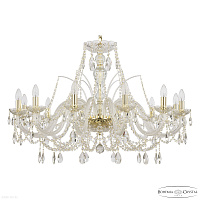 Большая хрустальная люстра Bohemia IVELE Crystal 105/12/360 G