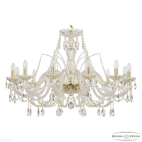 Большая хрустальная люстра Bohemia IVELE Crystal 105/12/360 G