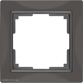 Рамка на 1 пост (серо-коричневый, basic) Werkel WL03-Frame-01