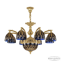 Подвесная люстра Bohemia Ivele Crystal Verona 72211P/8/210 G P1 D Amber-Blue/H-1I