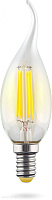 Лампа светодиодная филаментная Свеча на ветру Voltega E14 2800К 6W VG10-CW1E14warm6W-F