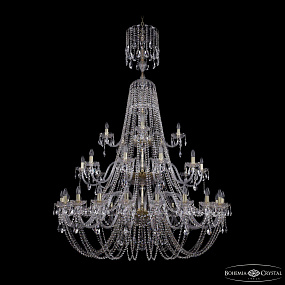 Большая хрустальная люстра Bohemia IVELE Crystal 1406/20+10+5/530/XL-204/3d G