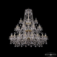 Большая хрустальная люстра Bohemia IVELE Crystal 1411/20+10+5/460/3d G