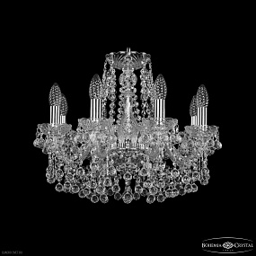 Хрустальная подвесная люстра Bohemia IVELE Crystal 1409/8/160 Ni