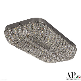 Хрустальная потолочная светодиодная люстра APL LED Sicilia SH622.2.80.R.Ni.4000.Clear.731