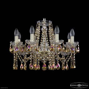 Хрустальная подвесная люстра Bohemia IVELE Crystal 1413/8/200 G R777