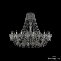 Большая хрустальная люстра Bohemia IVELE Crystal 1403/24/530 Ni