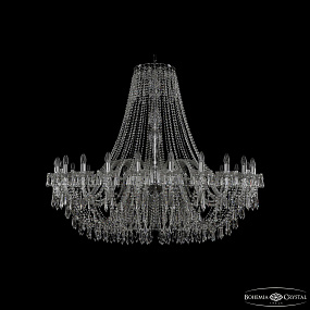 Большая хрустальная люстра Bohemia IVELE Crystal 1403/24/530 Ni
