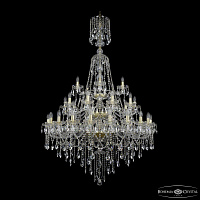 Большая хрустальная люстра Bohemia IVELE Crystal 1415/20+10+5/400/XL-180/3d G