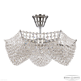 Хрустальная потолочная люстра Bohemia IVELE Crystal 778/42 Ni